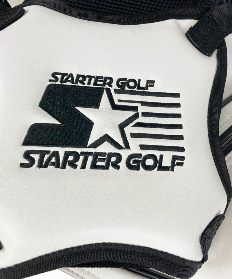 STARTERロゴ キャディーバック9inch口型4分割仕切り 4点式ショルダー